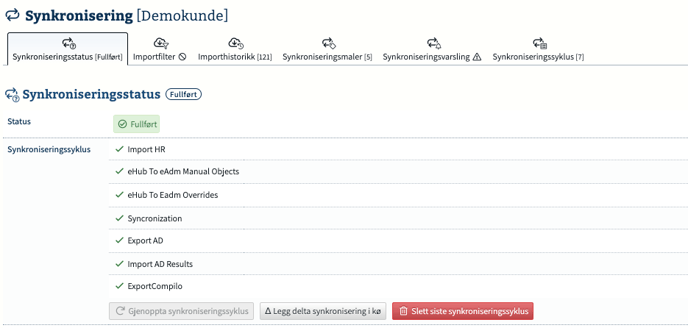Figur 4 — Eksempel på ulike faner i detaljvisning (i synkronisering)